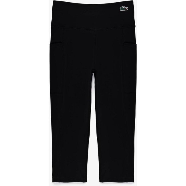 Calça Lacoste legging esportiva Modelagem curta Preto