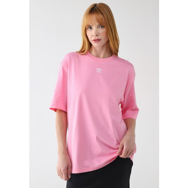 Camiseta Feminina Adidas Essentials Boyfriend Rosa