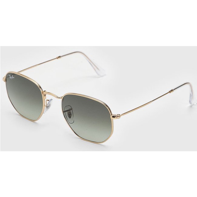 Óculos De Sol Ray-Ban Haste De Metal Lente Verde Dourado