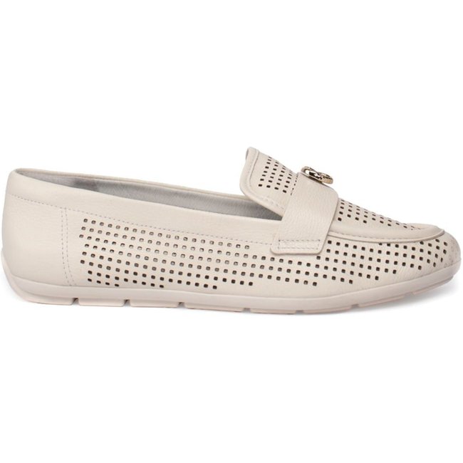 Mocassim Feminino Comfortflex Microfuros Bege Claro