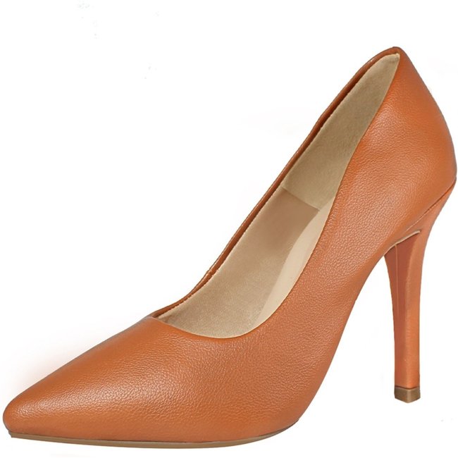 Scarpin Salto Alto Fino 10 cm Luiza Sobreira Caramelo Mod. 2260