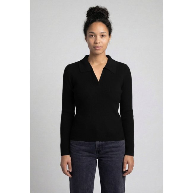 Blusa Tricot Feminina Facinelli Gola V Preta