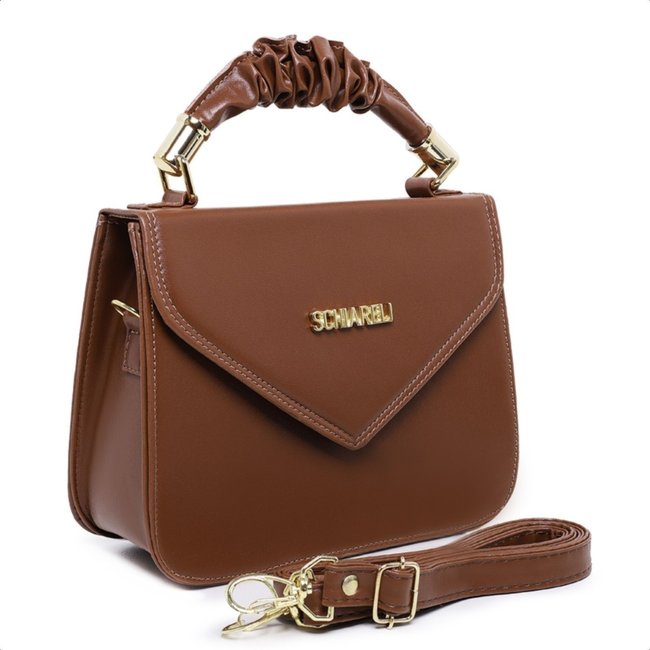 Bolsa Feminina Tira Colo Transversal Com Alça Removível 8140 Caramelo