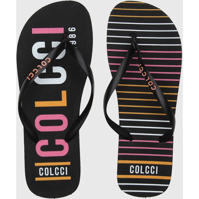 Chinelo Colcci Listras Preto