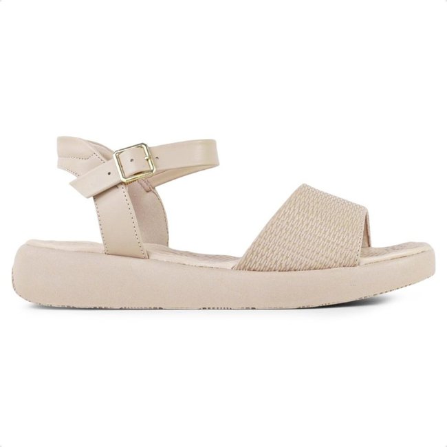 Sandália Comfortflex Com Fivela Feminina Nude
