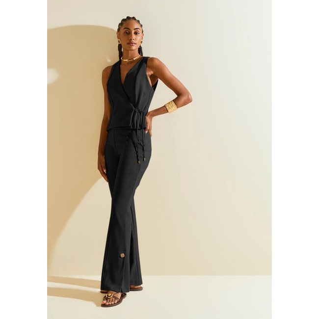 Calça Morena Rosa Boot Cut Alta Preto