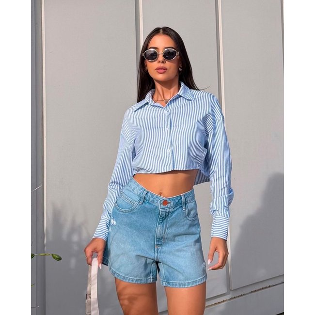 Shorts Jeans Mom Feminino 25193 Clara Consciência