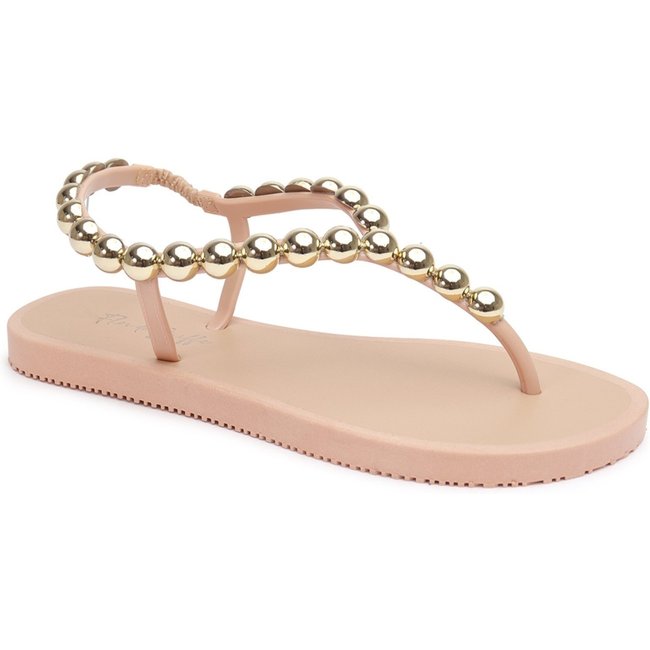 Chinelo Sandália Flor de Griffe Rasteirinha Casual Nude