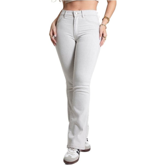 Calça Sarja Sawary Boot Cut Petit - 281851 - Cinza - Sawary