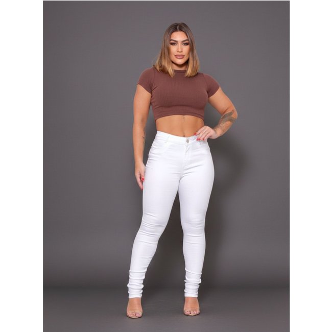 Calça Skinny Branca Alleppo Jeans