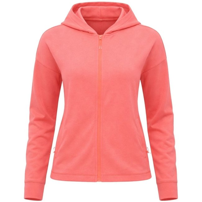 Blusa Moletom Liso Feminina Com Capuz e Zíper Inteiro Crocker