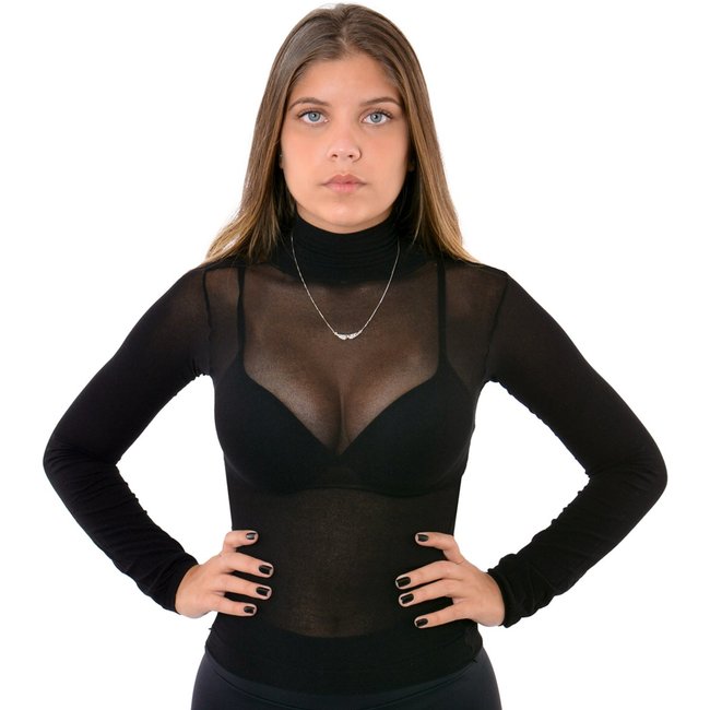 Camisete segunda pele feminina gola alta Selene