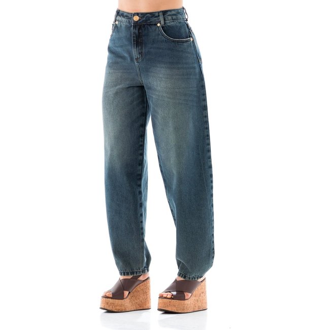 Calça Jeans Feminina Arauto Balloon Brown