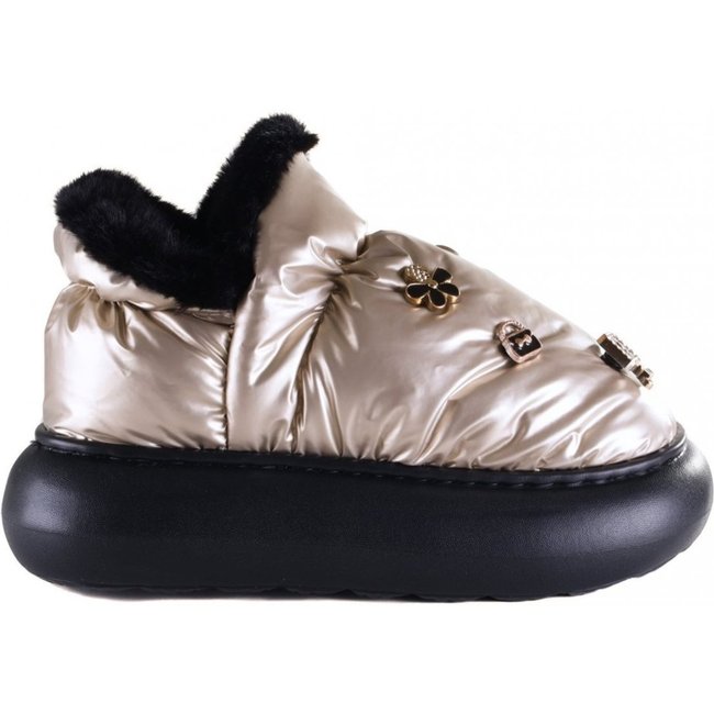 Infantil - Pantufa Feminina Flowfa Lucy Metal Flowfa Dourado
