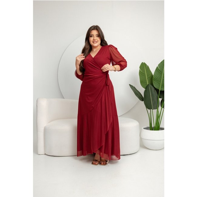 Vestido Casual Charmely Evangélico Transpassado Elegante