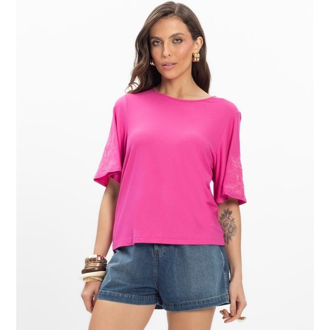 Blusa Viscose Creponada Feminina Endless Rosa