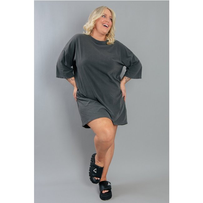 Vestido Camisetão Básico Chumbo marinaegabriella