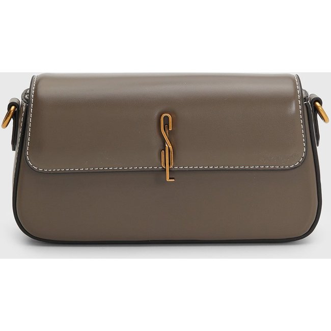 Bolsa Feminina Santa Lolla Média Acabamento Liso Marrom