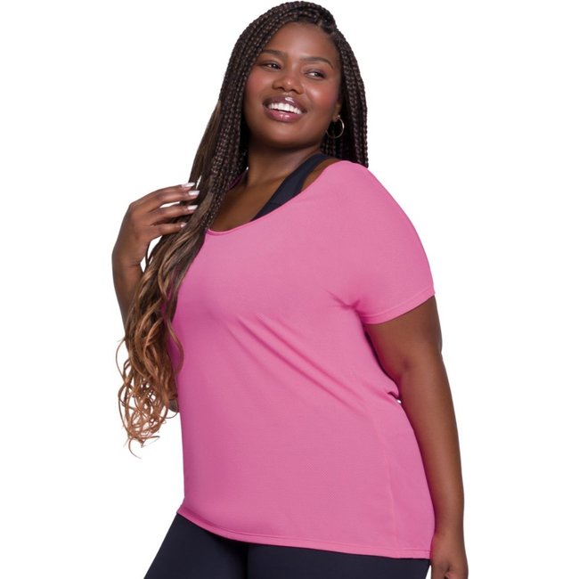 Camiseta Fitness Plus Size Feminino Selene