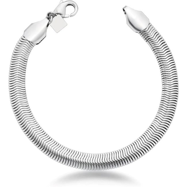 Infantil - Pulseira Prata Malha Laminada Semijoia Banhada a Ródio Ania Store