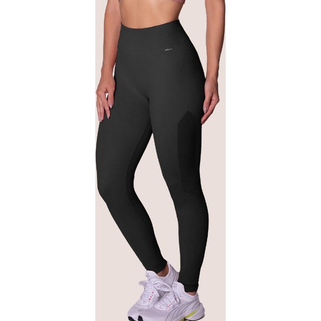 Calça Legging Sem Costura Fitness Academia Selene Preto