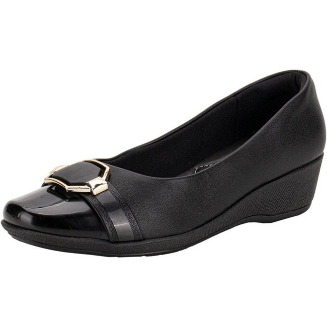 Sapato Feminino Anabela Piccadilly 143227 0083227 Preto