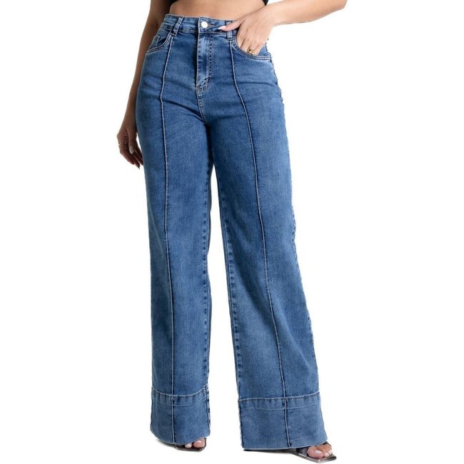 Calça Jeans Sawary Wide Leg - 281764 - Azul - Sawary
