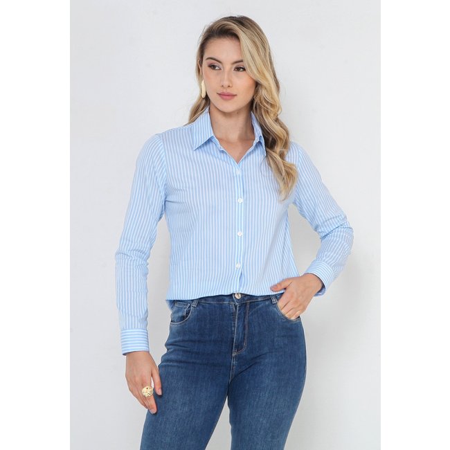 Camisa Intens Manga Longa Algodão Listrado