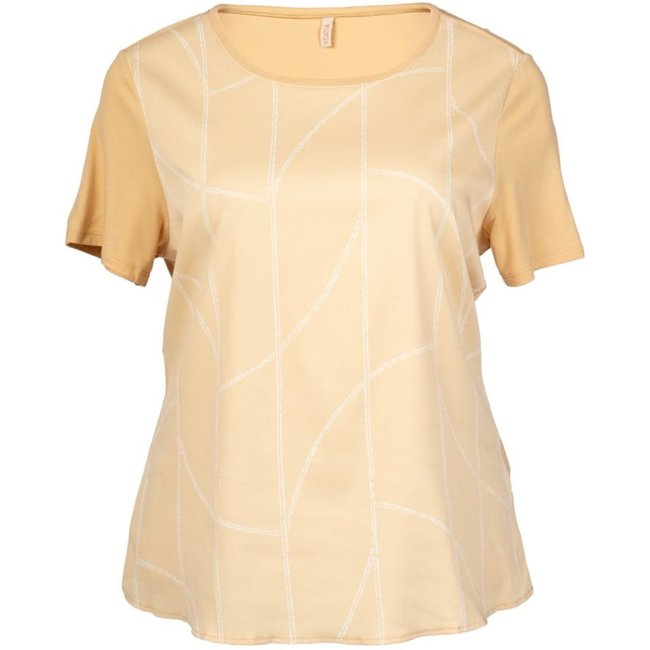 Blusa Feminina Cativa Plus Size Estampada Bege
