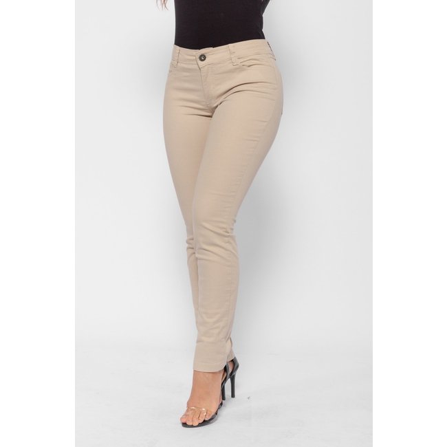 Calça Sarja Macaw Skinny Conforto Rizi 7831 Bege