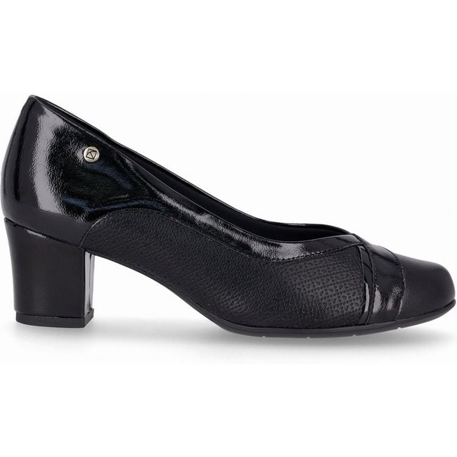Scarpin Laura Salto Médio Preto