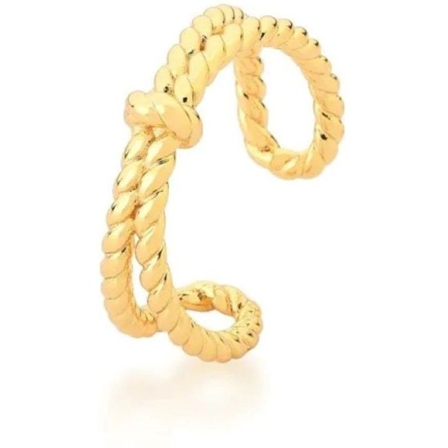 Infantil - Anel Ajustável Corda Dupla Semijoia Banhada a Ouro 18k Ania Store