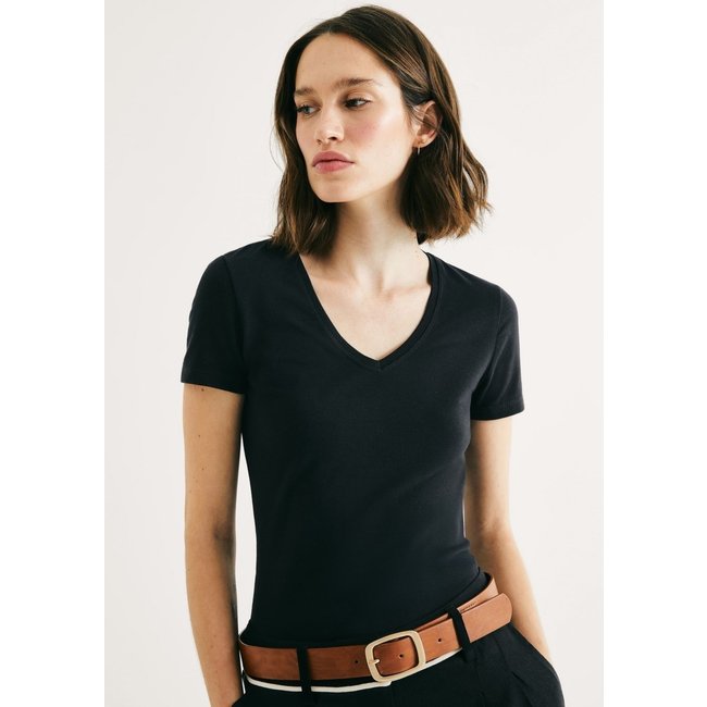 Blusa Básica Feminina Slim Decote V Hering