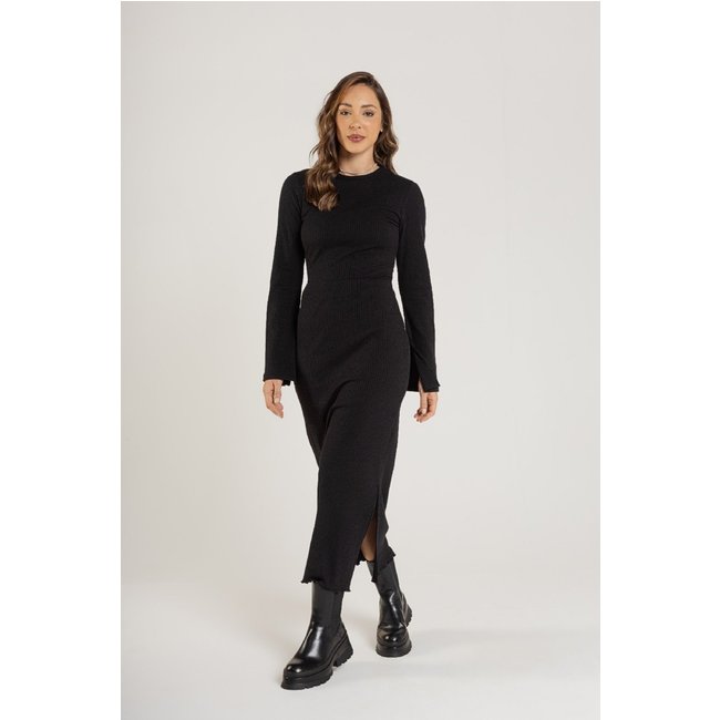 Saia Feminina em Ribana Canelada Just Basic Preto