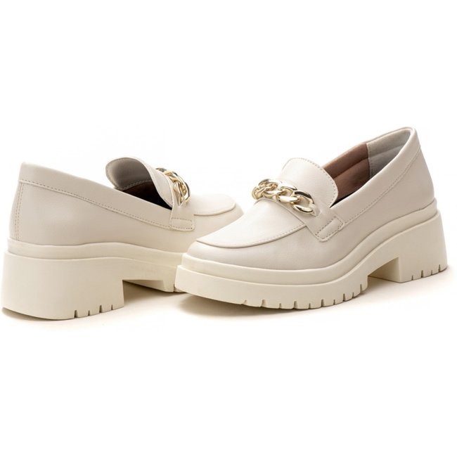 Sapato Mocassim Feminino Tratorado Corrente Conforto Moderno Estilo Shoes