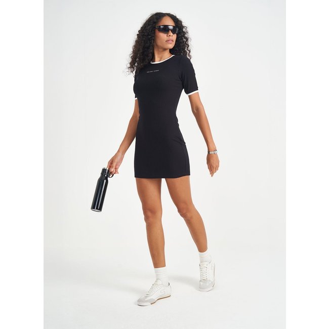 Vestido Colcci Sport Canelado Preto