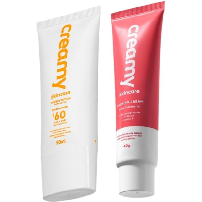 Kit Creamy Skincare Protetor Solar Facial FPS 60 Hidratante (2 produtos)