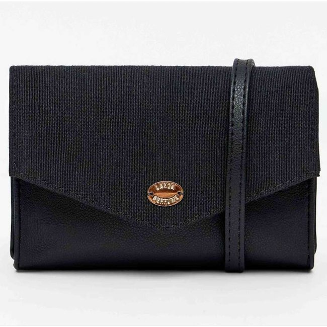Bolsa Crossbody Lança Perfume Linho Pr26 Preto Feminino