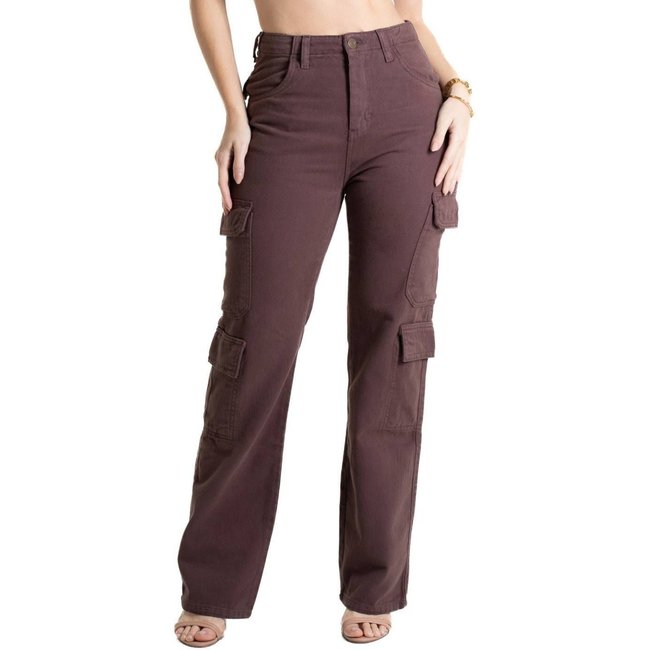Calça Sarja Sawary Reta - 280798 - Marrom - Sawary