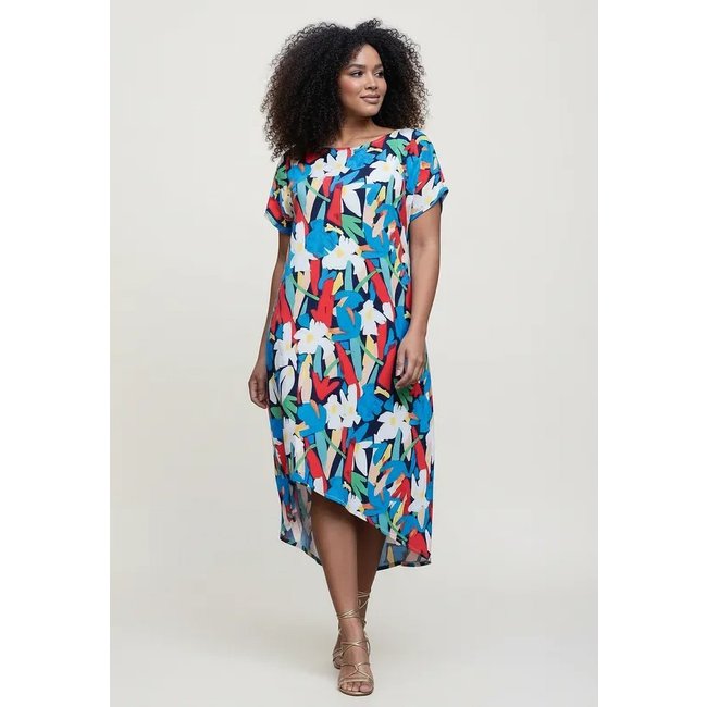 Vestido Cabanafree Midi Plano Estampa Floresce