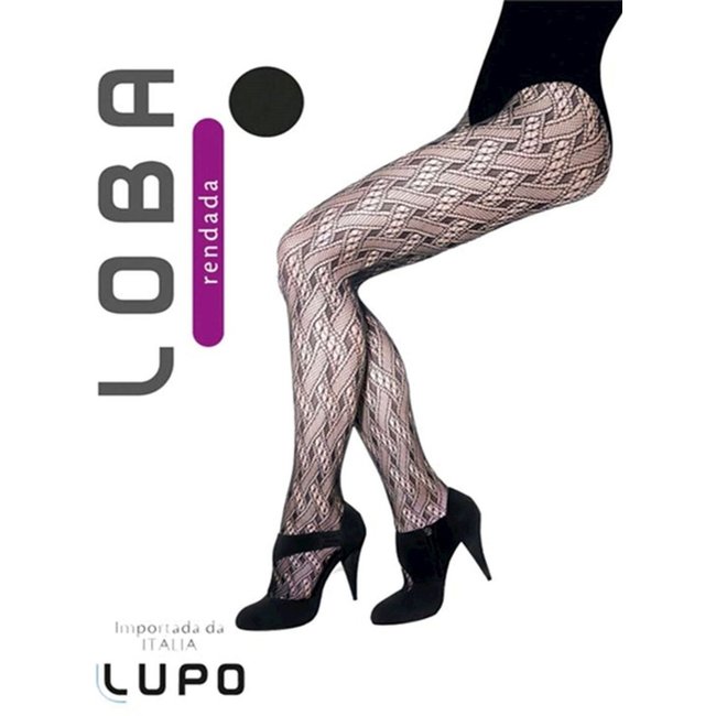 Meia Calça Rendada Loba 5185-001 Preto