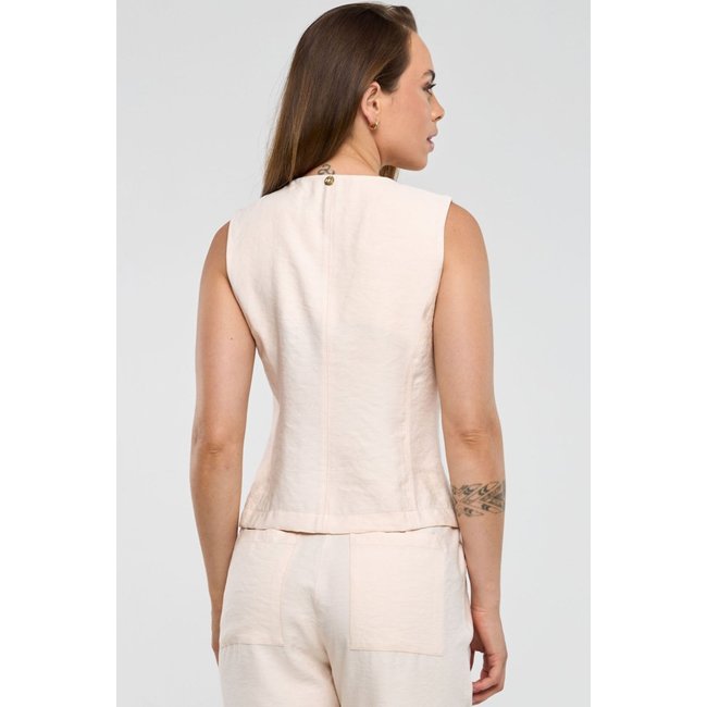 Colete PKS Alfaiataria Em Viscose Off White
