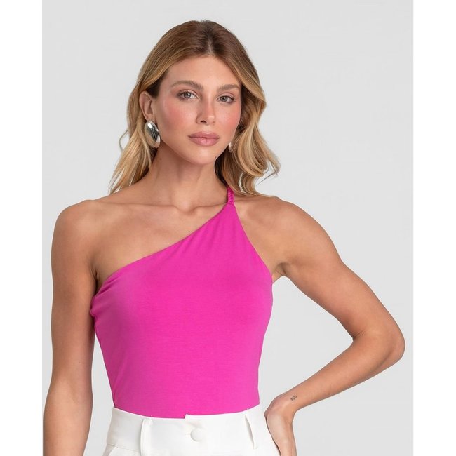 Body Feminino Alça Trançada Dianna Rosa