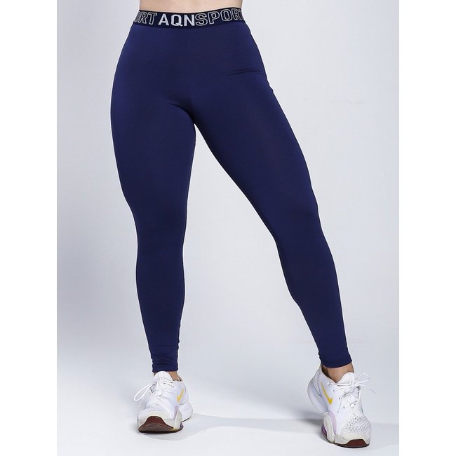 Calça Legging Marinho de elástico Basica - Zero transparência