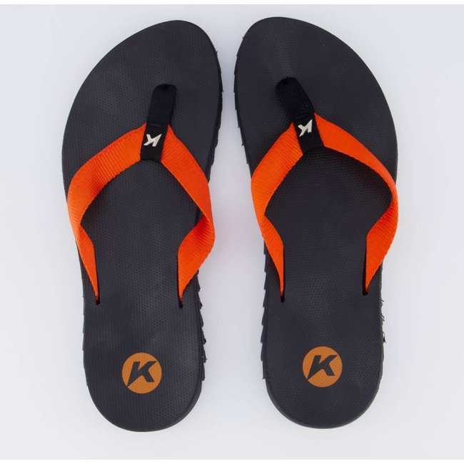 Chinelo Kenner Kyra Slim Feminino Preto e Laranja