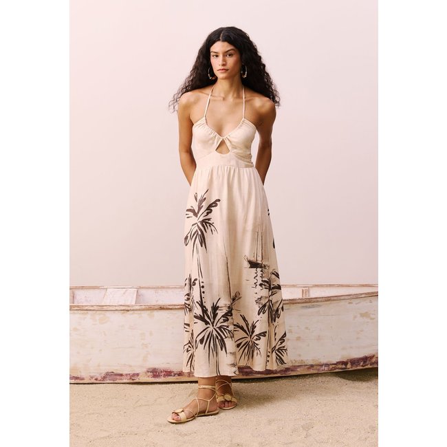 Vestido Midi Estampado Navegar