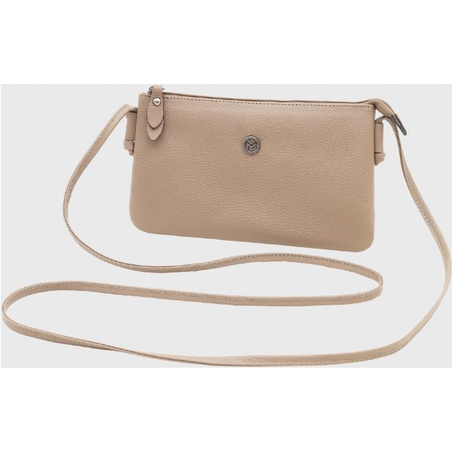 Bolsa Transversal de Couro Mariart Onix New Bege