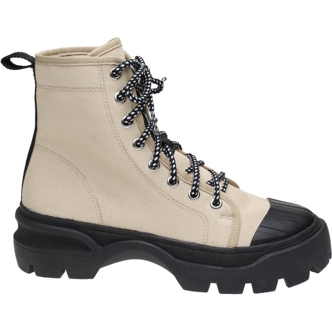 Bota Lona Nude Cano Curto Tabita 11393196 Offwhite