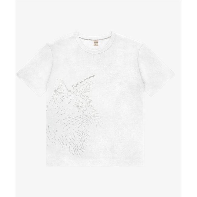 T- shirt Feminina Meia Malha Rovitex Branco