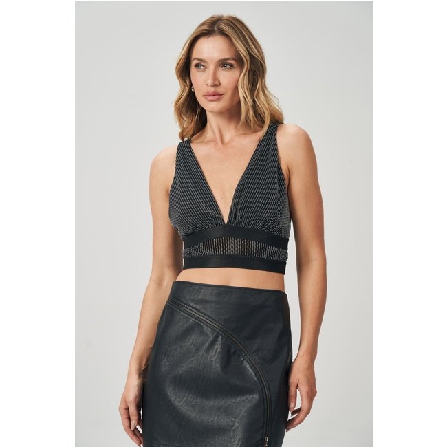 Top Com Decote Alongado Black Feminino Acostamento